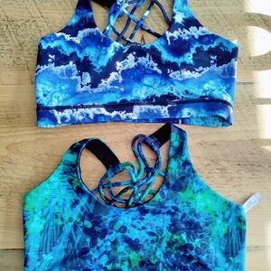 Constantly Varied Gear Blue and Green Sports Bras
